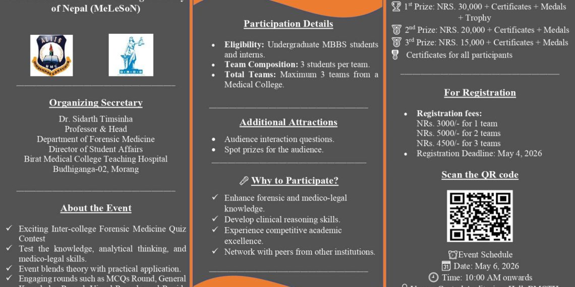 4th (MEDICO-LEGAL ) MeLeSoN Inter-College Forensic Quiz 2026